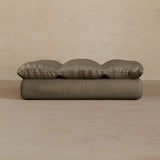 Ottoman-Top Grain Leather-Stone