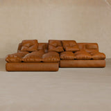 Right Chaise 01-Full Grain Leather-Brandy