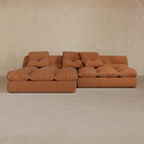 Right Chaise 01-Linen Blend-Brandy