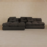 Right Chaise 01-Linen Blend-Charcoal