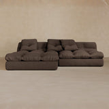 Right Chaise 01-Linen Blend-Espresso