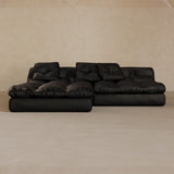 Right Chaise 01-Top Grain Leather-Charcoal