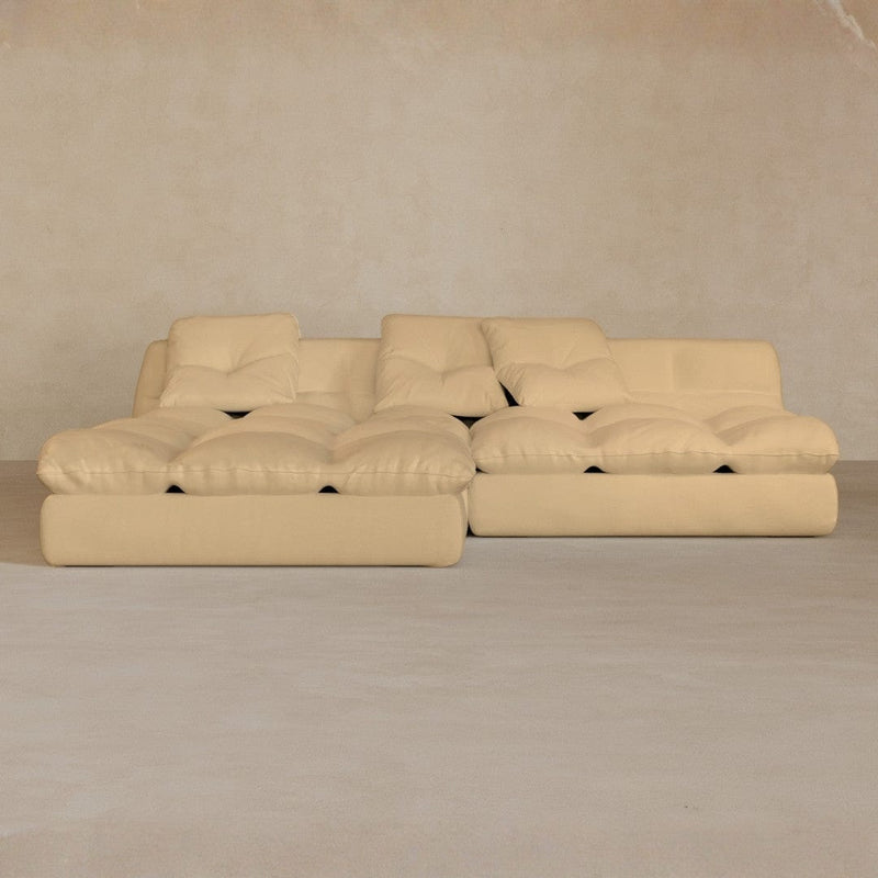 Right Chaise 01-Top Grain Leather-Fawn