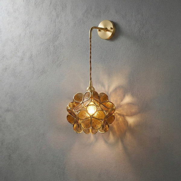 Flora Round Glass Wall Light