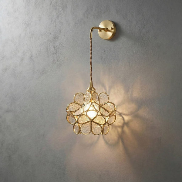 Flora Round Glass Wall Light