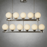 Halo Strata Two-Tier Rectangular Chandelier
