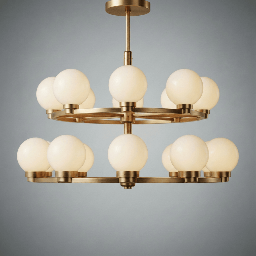 Halo Strata Two-Tier Chandelier — dimensions