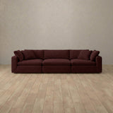 Boucle::Heavens Sofa Heavens 3-Seater Burgundy Boucle v2 [grid:6:BCL]