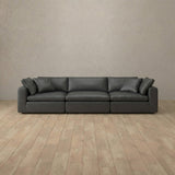 Top Grain Leather::Heavens Sofa Heavens 3-Seater Charcoal Top Grain Leather [grid:7:TGL]