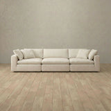 Linen Blend::Heavens Sofa Heavens 3-Seater Cream Linen Blend