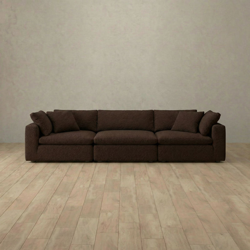Boucle::Heavens Sofa Heavens 3-Seater Espresso  Boucle v1 8:BCL