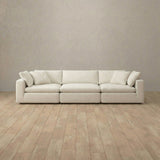 Linen Blend::Heavens Sofa Heavens 3-Seater Ivory Linen Blend