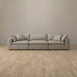 Top Grain Leather::Heavens Sofa Heavens 3-Seater Pewter Top Grain Leather
