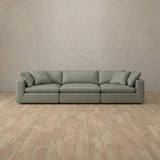 Top Grain Leather::Heavens Sofa Heavens 3-Seater Sage Top Grain Leather