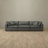 Top Grain Leather::Heavens Sofa Heavens 3-Seater Smoke Top Grain Leather