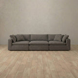 Linen Blend::Heavens Sofa Heavens 3-Seater Stone Linen Blend