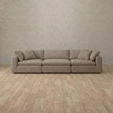 Linen Blend::Heavens Sofa Heavens 3-Seater Taupe Linen Blend