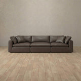 Top Grain Leather::Heavens Sofa Heavens 3-Seater Truffle Top Grain Leather