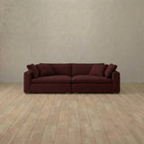 Boucle::Heavens Sofa Heavens Loveseat Burgundy Boucle [grid:6:BCL]