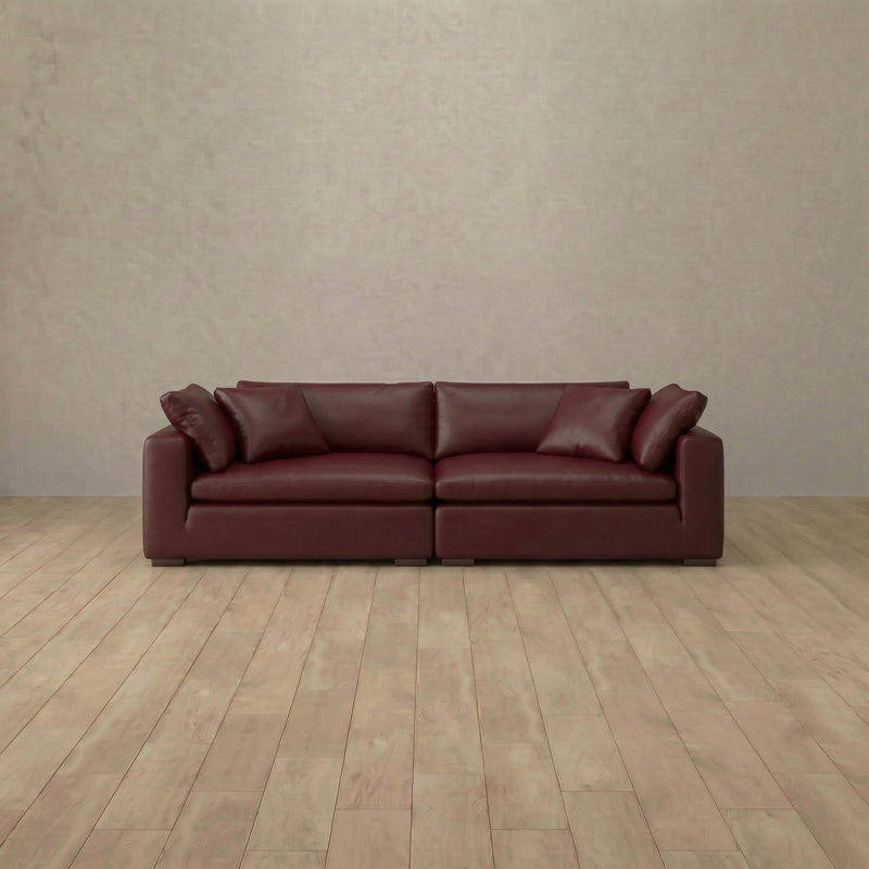 Top Grain Leather::Heavens Sofa Heavens Loveseat Burgundy Top Grain Leather 6:TGL
