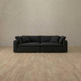 Linen Blend::Heavens Sofa Heavens Loveseat Charcoal Linen Blend [grid:7:LB]