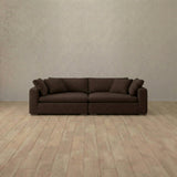 Linen Blend::Heavens Sofa Heavens Loveseat Espresso Linen Blend [grid:8:LB]