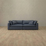 Top Grain Leather::Heavens Sofa Heavens Loveseat InkBlue Top Grain Leather