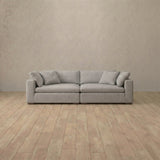 Linen Blend::Heavens Sofa Heavens Loveseat Pewter Linen Blend v2