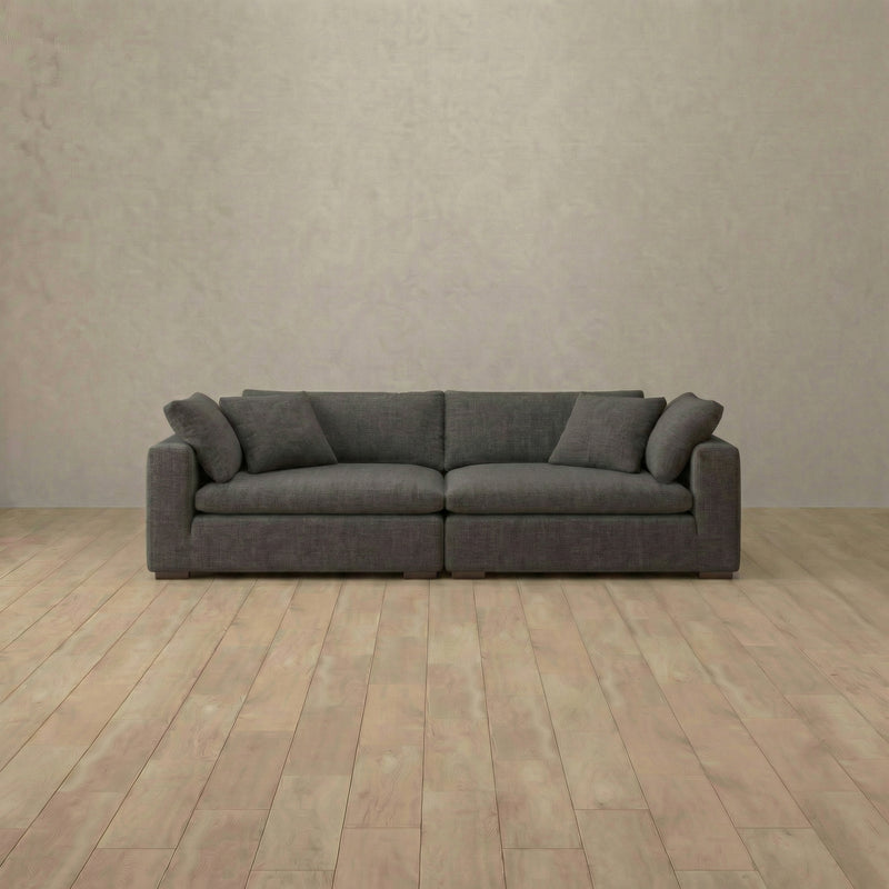 The Heavens Sofa Loveseat (100") — Smoke