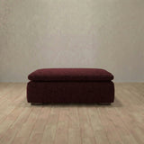 Boucle::Heavens Sofa Heavens Ottoman Burgundy Boucle [grid:6:BCL]