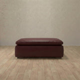 Top Grain Leather::Heavens Sofa Heavens Ottoman Burgundy Top Grain Leather [grid:6:TGL]