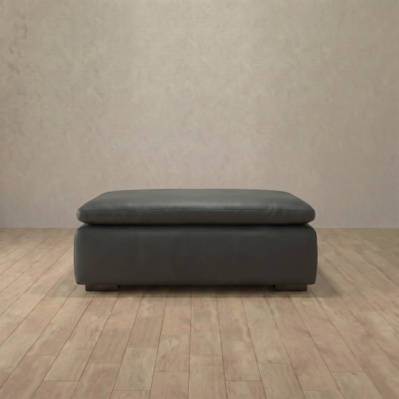Top Grain Leather::Heavens Sofa Heavens Ottoman Charcoal Top Grain Leather 7:TGL