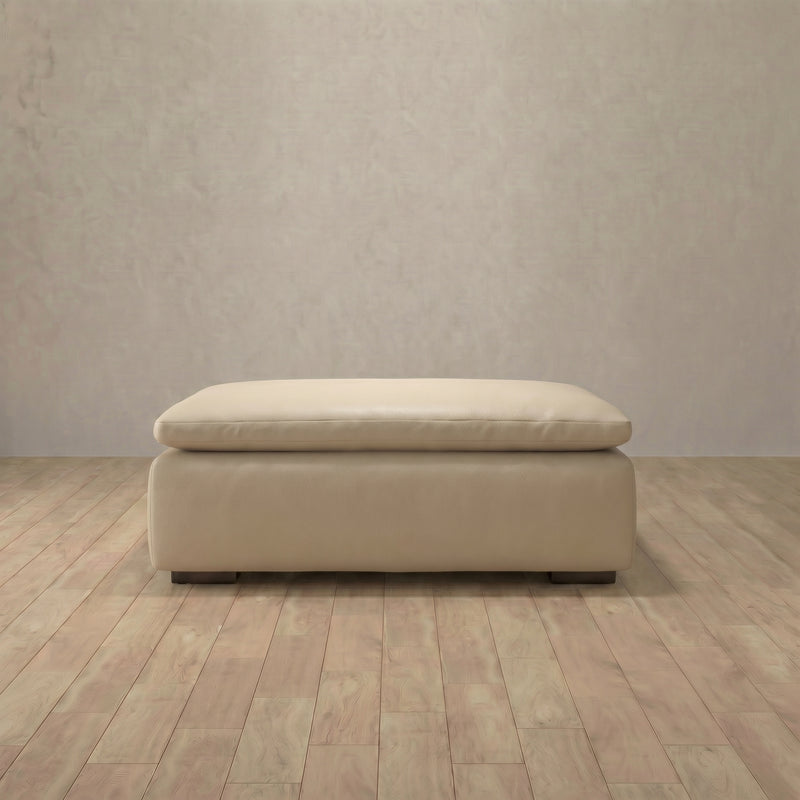 Top Grain Leather::Heavens Sofa Heavens Ottoman Linen Top Grain Leather 2:TGL
