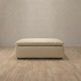 Top Grain Leather::Heavens Sofa Heavens Ottoman Linen Top Grain Leather [grid:2:TGL]