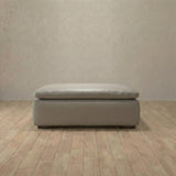 Top Grain Leather::Heavens Sofa Heavens Ottoman Pewter Top Grain Leather