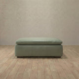 Top Grain Leather::Heavens Sofa Heavens Ottoman Sage Top Grain Leather
