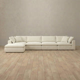 Boucle::Heavens Sofa Heavens Right Chaise  Ivory Boucle