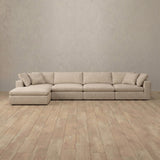 Linen Blend::Heavens Sofa Heavens Right Chaise  Linen Linen Blend