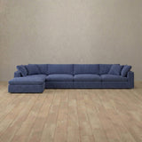 Boucle::Heavens Sofa Heavens Right Chaise  OceanBlue Boucle