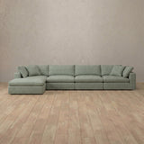 Linen Blend::Heavens Sofa  Heavens Right Chaise  Sage Linen Blend [grid:2:LB]