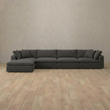 Boucle::Heavens Sofa Heavens Right Chaise  Smoke 2 Boucle [grid:7:BCL]