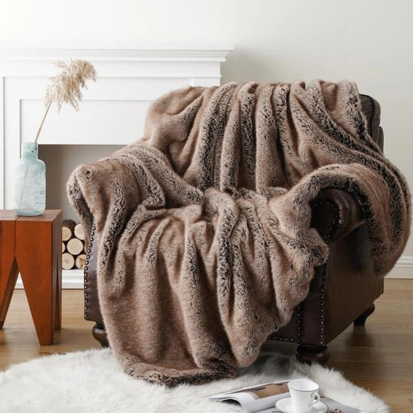 Serenity Faux Fur Blanket Throw Articture