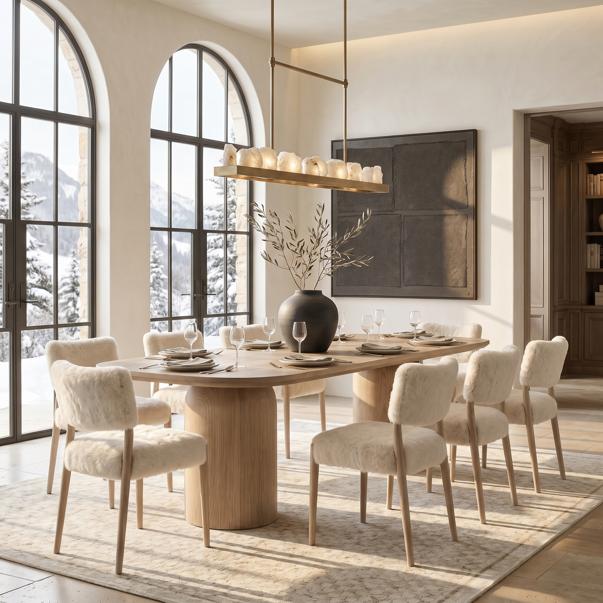 Noma Sheepskin Dining Chair — lifestyle
