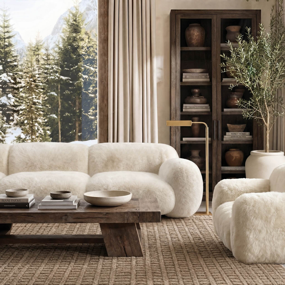 Aspen Cloud Sheepskin Armchair — lifestyle