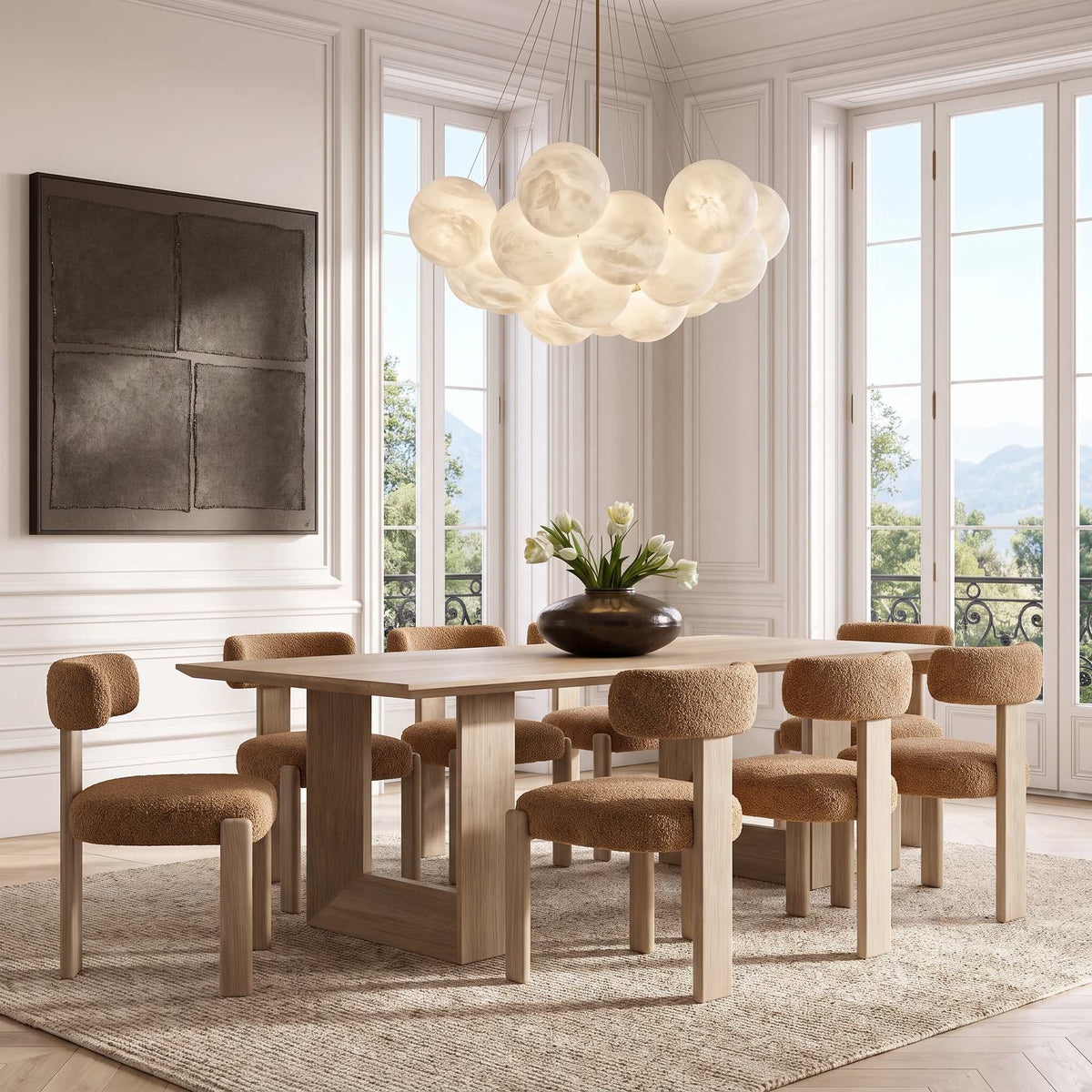 Euclid Modern Contemporary Dining Table — lifestyle