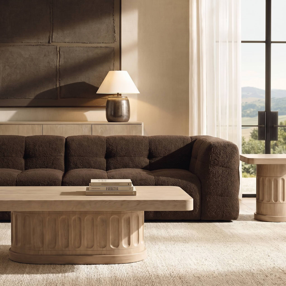 Como Round Coffee Table — lifestyle