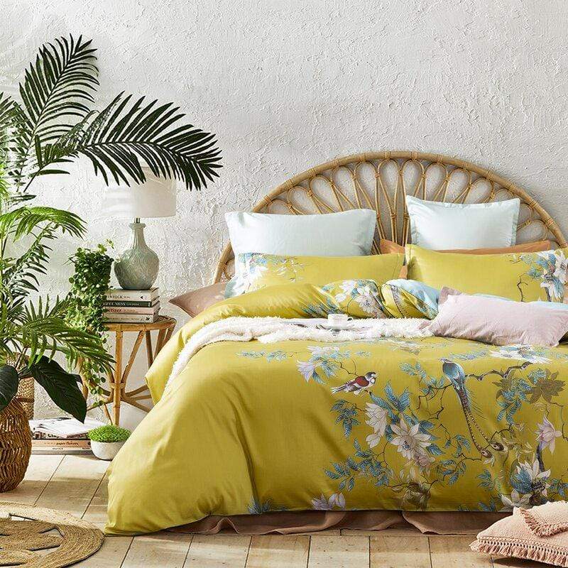 Tranquility Yellow Pillowcase Set (Egyptian Cotton)