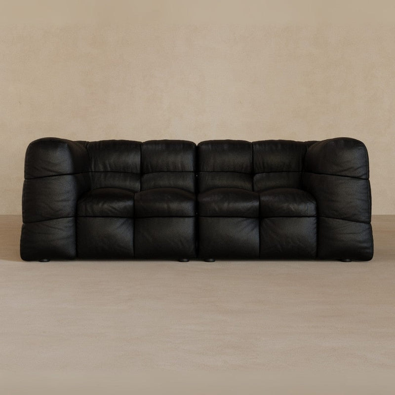 2 seater-Full Grain Leather-charcoal