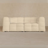 2 seater-Full Grain Leather-linen