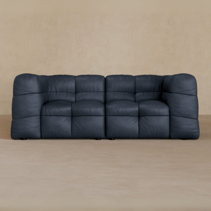 2 seater-Full Grain Leather-navy